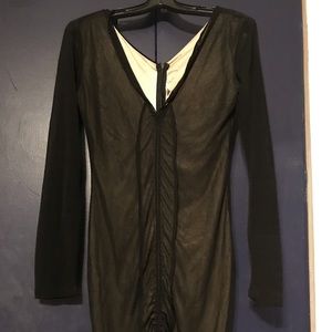 Sheer black mini dress
